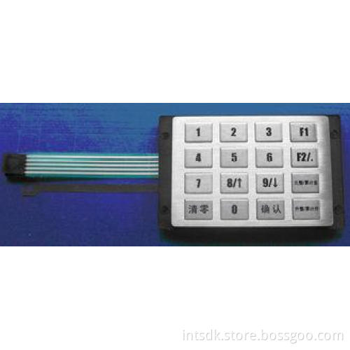 ZT592F Stainless Steel Keypad for Kiosk / Telecom Inquiry T